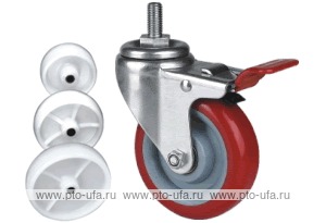 Колесо поворотное с болтом Lema ED3-TPA-125-110-B4