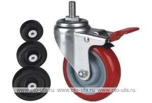 Колесо поворотное с болтом Lema ED3-PL-100-80-B5